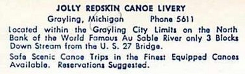 Jolly Redskin Canoe Livery - Vintage Postcard